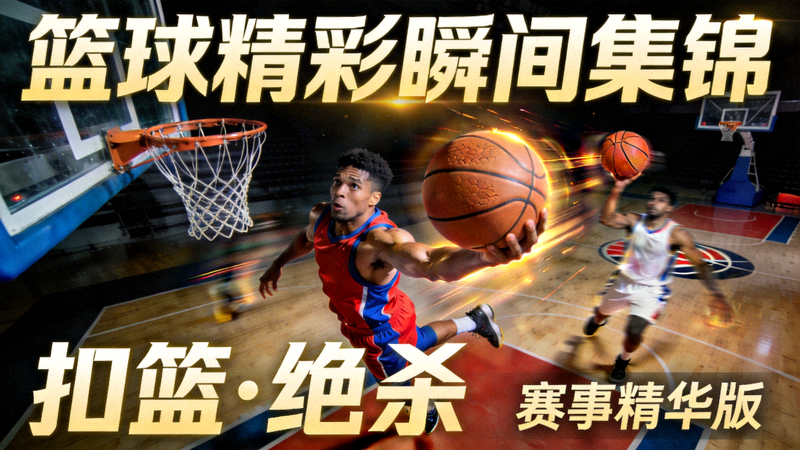篮球赛事精彩扣篮与绝杀瞬间集锦视频封面